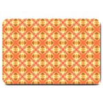 Peach Pineapple Abstract Circles Arches Large Doormat  30 x20  Door Mat