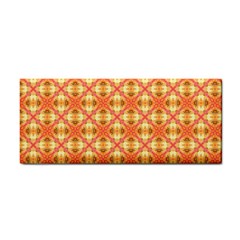 Peach Pineapple Abstract Circles Arches Hand Towel by DianeClancy