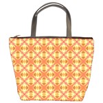 Peach Pineapple Abstract Circles Arches Bucket Bags Front