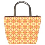 Peach Pineapple Abstract Circles Arches Bucket Bags Back