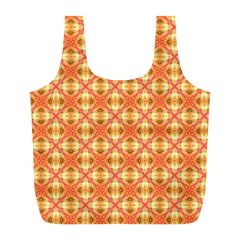 Peach Pineapple Abstract Circles Arches Full Print Recycle Bags (l)  by DianeClancy