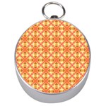 Peach Pineapple Abstract Circles Arches Silver Compasses Front