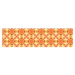 Peach Pineapple Abstract Circles Arches Satin Scarf (Oblong) Front