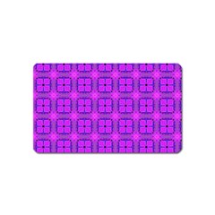 Abstract Dancing Diamonds Purple Violet Magnet (name Card) by DianeClancy