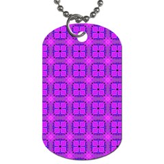 Abstract Dancing Diamonds Purple Violet Dog Tag (two Sides) by DianeClancy