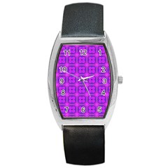 Abstract Dancing Diamonds Purple Violet Barrel Style Metal Watch by DianeClancy