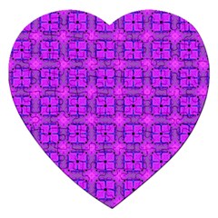 Abstract Dancing Diamonds Purple Violet Jigsaw Puzzle (heart) by DianeClancy