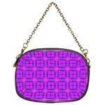 Abstract Dancing Diamonds Purple Violet Chain Purses (Two Sides)  Front