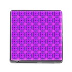 Abstract Dancing Diamonds Purple Violet Memory Card Reader (Square) Front