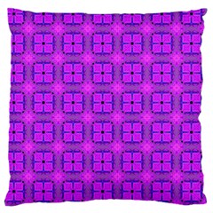 Abstract Dancing Diamonds Purple Violet Large Cushion Case (one Side) by DianeClancy