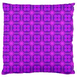 Abstract Dancing Diamonds Purple Violet Large Flano Cushion Case (One Side) Front