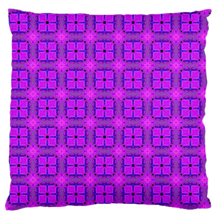 Abstract Dancing Diamonds Purple Violet Large Flano Cushion Case (One Side)