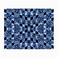 Indigo Check Ornate Print Small Glasses Cloth by dflcprints