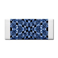 Indigo Check Ornate Print Hand Towel