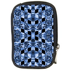 Indigo Check Ornate Print Compact Camera Cases by dflcprints