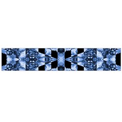 Indigo Check Ornate Print Flano Scarf (large) 