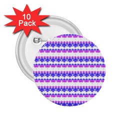 Floral Stripes Pattern 2 25  Buttons (10 Pack)  by dflcprints