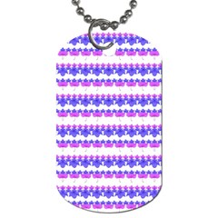 Floral Stripes Pattern Dog Tag (one Side) by dflcprints