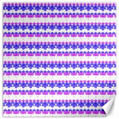 Floral Stripes Pattern Canvas 12  X 12   by dflcprints