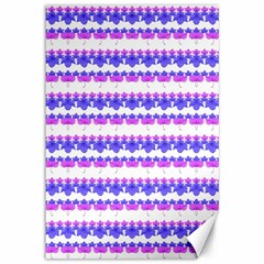 Floral Stripes Pattern Canvas 12  X 18   by dflcprints