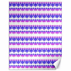 Floral Stripes Pattern Canvas 18  X 24   by dflcprints