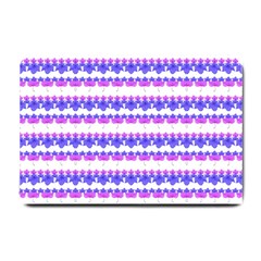 Floral Stripes Pattern Small Doormat  by dflcprints