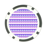 Floral Stripes Pattern Poker Chip Card Guards Front