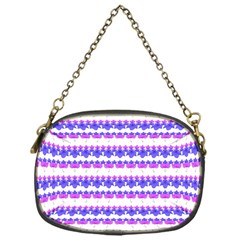 Floral Stripes Pattern Chain Purses (one Side)  by dflcprints