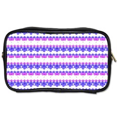 Floral Stripes Pattern Toiletries Bags by dflcprints