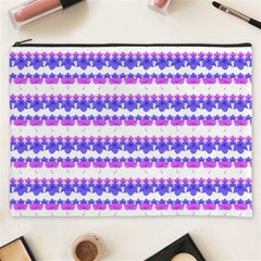 Floral Stripes Pattern Cosmetic Bag (xxxl)  by dflcprints