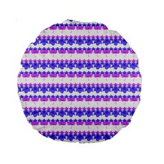 Floral Stripes Pattern Standard 15  Premium Round Cushions by dflcprints