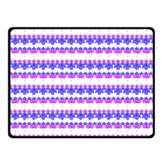 Floral Stripes Pattern Double Sided Fleece Blanket (small) 