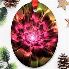 Red Peony Ornament (oval) 