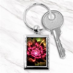 Red Peony Key Chains (rectangle)  by Delasel