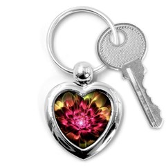 Red Peony Key Chains (heart)  by Delasel