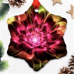 Red Peony Ornament (Snowflake)  Front