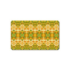 Boho Stylized Floral Stripes Magnet (name Card) by dflcprints