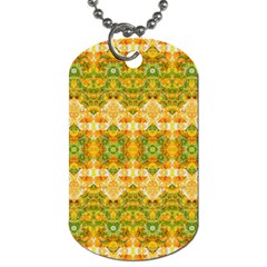 Boho Stylized Floral Stripes Dog Tag (one Side) by dflcprints