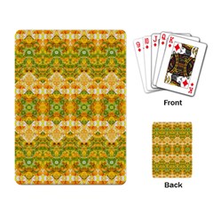 Boho Stylized Floral Stripes Playing Card by dflcprints