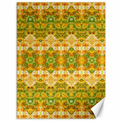 Boho Stylized Floral Stripes Canvas 36  X 48   by dflcprints