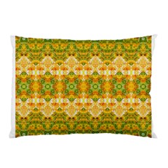 Boho Stylized Floral Stripes Pillow Case