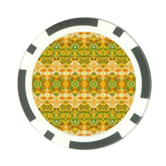 Boho Stylized Floral Stripes Poker Chip Card Guards (10 Pack)  by dflcprints