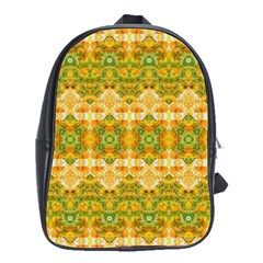 Boho Stylized Floral Stripes School Bags(large)  by dflcprints