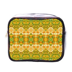 Boho Stylized Floral Stripes Mini Toiletries Bags by dflcprints