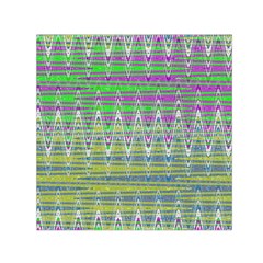 Colorful Zigzag Pattern Small Satin Scarf (square)