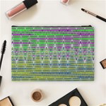 Colorful Zigzag Pattern Cosmetic Bag (Large)  Back