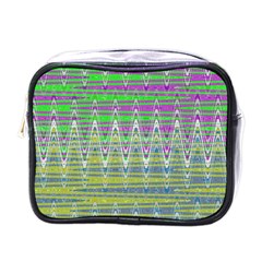 Colorful Zigzag Pattern Mini Toiletries Bags