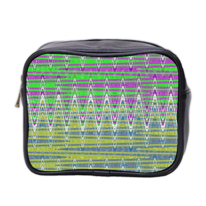 Colorful Zigzag Pattern Mini Toiletries Bag 2-Side