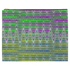 Colorful Zigzag Pattern Cosmetic Bag (XXXL) 