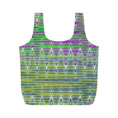 Colorful Zigzag Pattern Full Print Recycle Bags (m) 